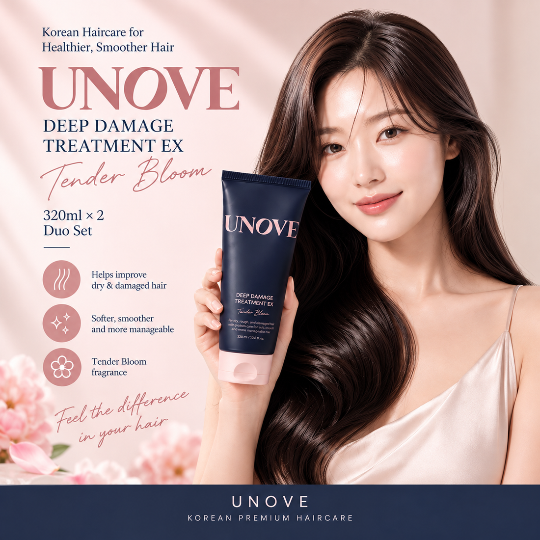 How to Use UNOVE Deep Damage Treatment for Dry, Damaged Hair
