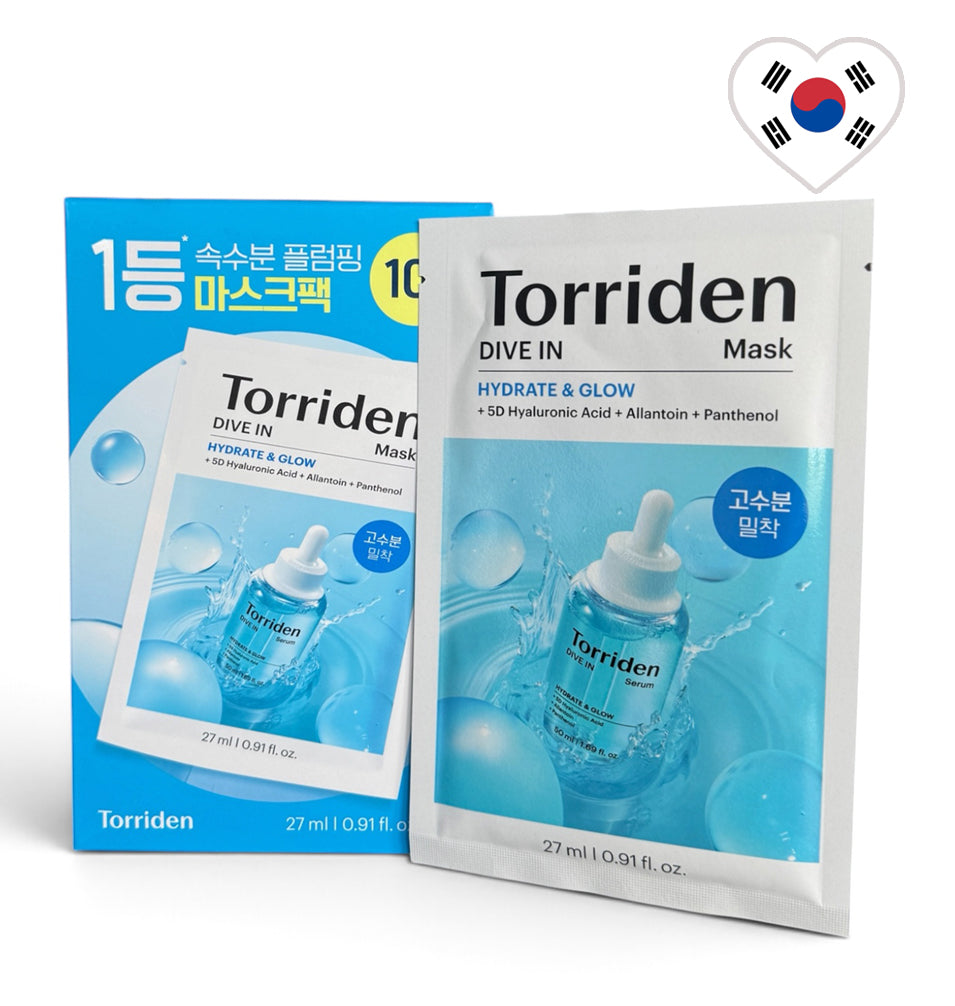 Torriden DIVE IN Low Molecular Hyaluronic Acid Sheet Mask 10 Pack