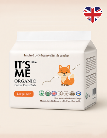 IT’S ME Slim Organic Cotton Cover Pads Large 12P