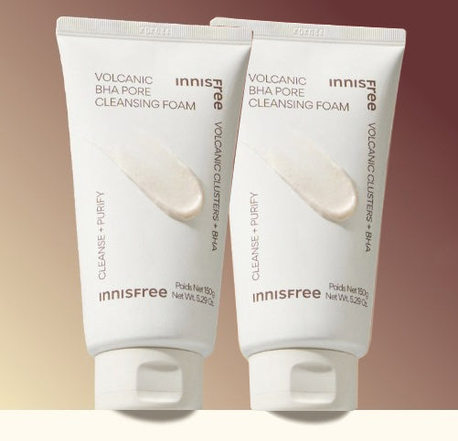 [Innisfree] New Volcanic BHA Pore Cleansing Foam, 150gX2pcs